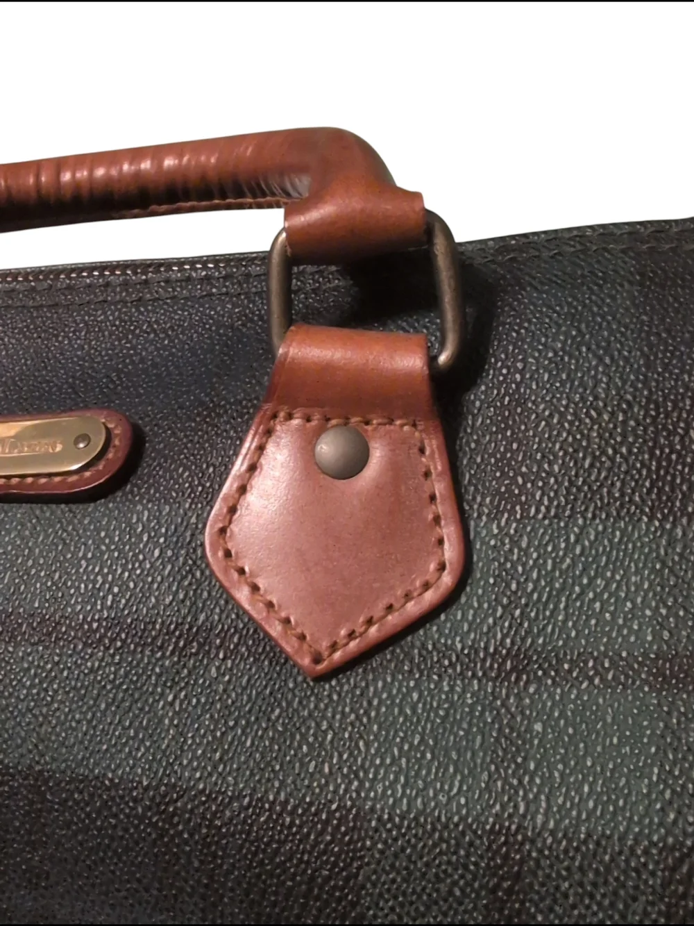Polo by Ralph Lauren Doc Mini Boston Plaid Duffel Preloved Vintage Handbag Brush